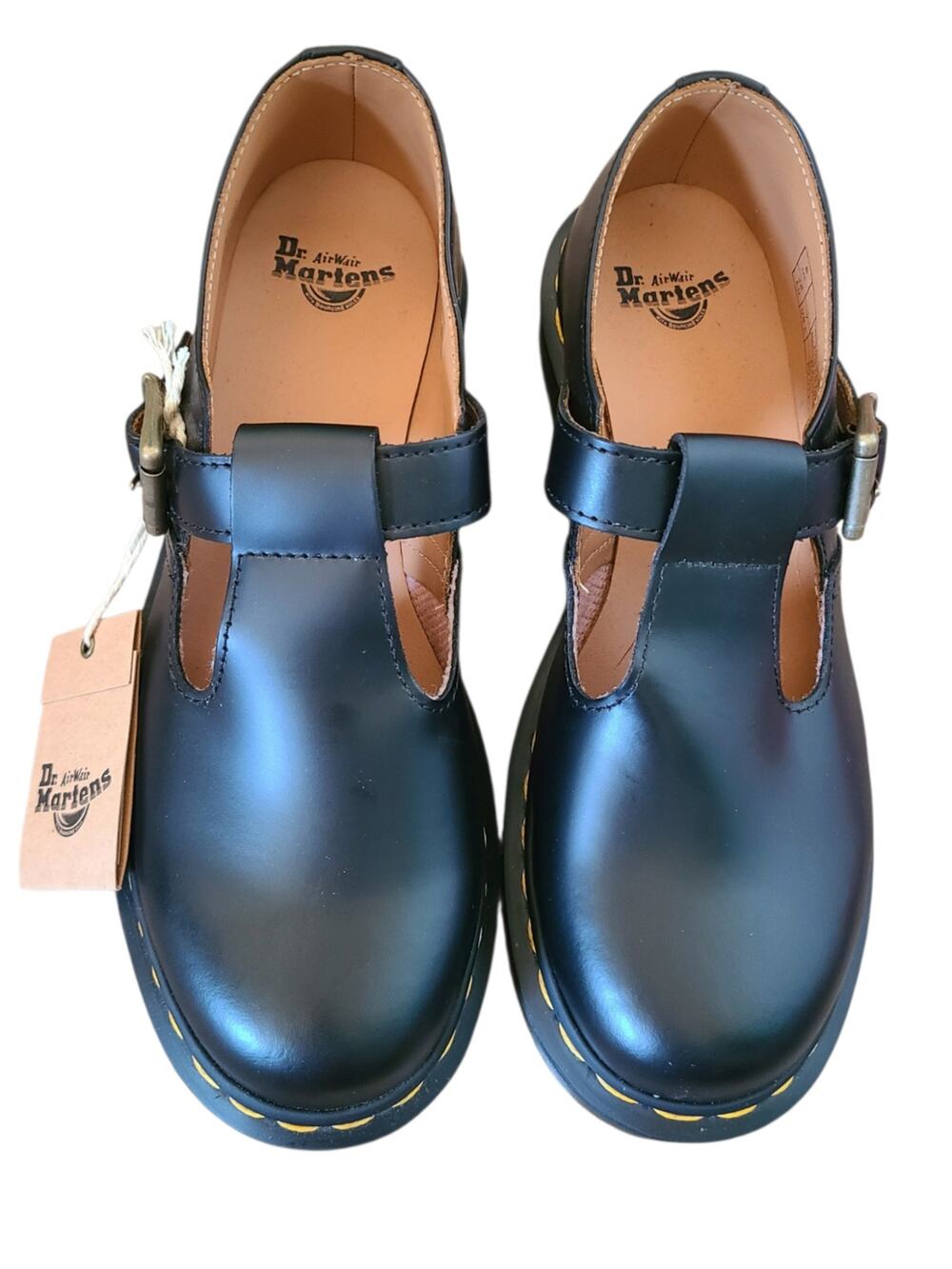 Dr. Martens Polley Black Smooth Leather T-Bar Mary Jane Shoes – Women's US 7 NWT